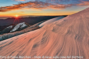 Secondo classificato ”Onde di neve sulla cima del Gottero” di Fabio Marchini