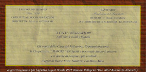 Auguri Buon Natale 2013 Casa del Pellegrino  (3) Boschetto Albareto (Parma)