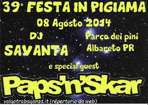 2014-08-07 Festa in Pigiama Locandina 2014  39° FESTA IN PIGIAMA