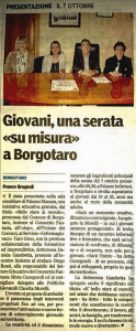 Articolo Conferenza stampa - Bello Stare al Mondo 07/10/2014 - Borgotaro