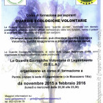 locandina Corso di formazione  Guardie Ecologiche Volontarie