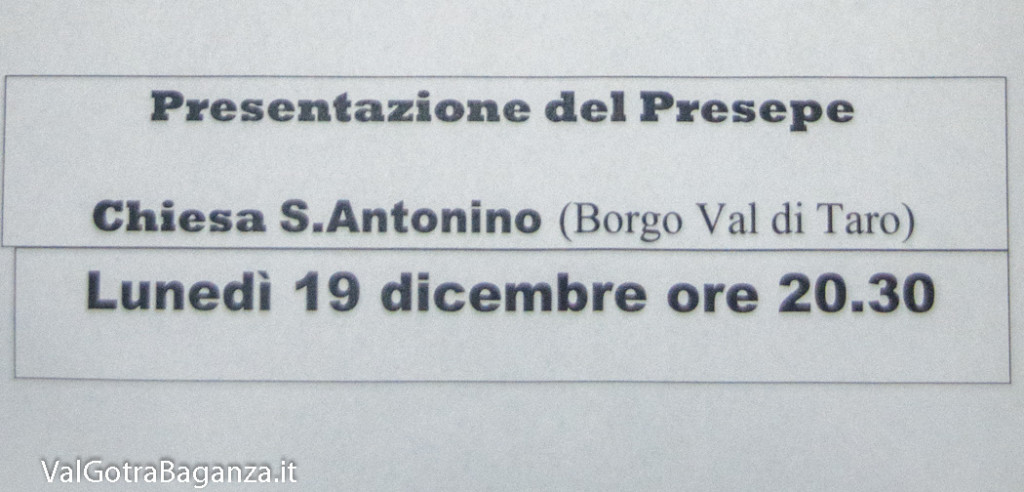 Presentazione del Presepe Borgotaro 2016 (1)